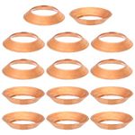 PATIKIL Flare Gasket, 10Pcs Fit for 3/8" Tube Size 45 Degree Copper Flared Pipe Fittings for Air Conditioner Refrigeration Accessories