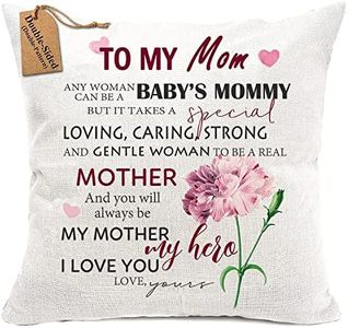 MEIBAI Mom Gifts Pillow Covers(Double-Sided) Cushion Covers 18x18 Inch,Mother Pillowcase Gift Decorative Home Throw Pillow Case, Mommy Mama Nana Mom Mother Birthday Christmas Mother's Day,Thanksgiving Day,Anniversaries Gifts from Son Daughter