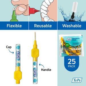 TePe Interdental Brushes 0.7mm – 25 Pack Dental Cleaning