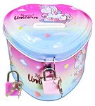 FunBlast Piggy Bank for Kids – Unicorn Money Saving Tin Coin Bank with Lock and Key – Birthday Return for Boys & Girls, Money Bank, Coin Box for Kids, Metal Coin Box for Kids (Unicorn)