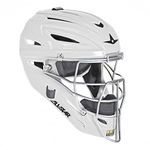 All Star System Seven S7 Youth Baseball Catchers Helmet, White