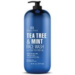 Botanic Hearth Tea Tree Face Wash with Mint - Hydrating Liquid Face Soap with Pure Tea Tree Oil - for Women and Men- 16 fl oz