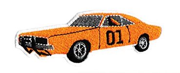 Vintage Style General Lee Shirt Patch 9cm - Badge - Patches - Car - Movie - 70's - 80's - TV - Dukes of Hazzard