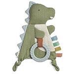Itzy Ritzy - Bitzy Crinkle Sensory Toy Dinosaur with Crinkle Sound for Babies & Toddlers - Features Soft Braided Teething Ring & Textured Ribbons, Designed for Ages 0 Months and Up, Dinosaur