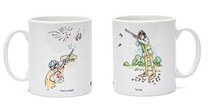 Farm Cottage Brands Clay Pigeon Shotgun Shooting Mug featuring our Mine's a Double and Top Gun pictures. Dishwasher and microwave safe (AC041)