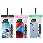 Large Universal Waterproof Case, AiRunTech Waterproof Phone Pouch Compatible with iPhone 14 Pro Max/13/12/11/XR/X/SE//8/7, Galaxy S22/S21, Note 20, Pixel/OnePlus Underwater Phone Protector Vacation