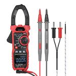 AC/DC Digital Clamp Meter 1000A True RMS Auto Range Professional Multimeter, 6000 Counts, Inrush, VFD, LOZ Mode Measures Current Voltage Temperature Capacitance Resistance Diodes Continuity Duty-Cycle