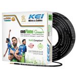 KEI CONFLAME GREEN PLUS 6 sqmm 1 Core Copper Heat Resistant Flame Retardant Low Smoke & Halogen - Lead Free House Wire for Domestic & Industrial Electrical Wiring (Black, 90 Meters)