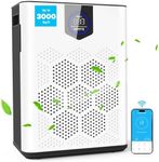 Dayette Smart Wi-Fi Air Purifiers for Home Bedroom Large Room, Up to 3000 Sq Ft with PM 2.5 Display Air Quality Sensor, H13 Ture HEPA Air Filter for Pets Smoke Dust, 22dB (CADR 400+ m³/h)