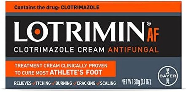 Lotrimin AF Cream: Athlete's Foot 1% Clotrimazole Antifungal Treatment, Clinically Proven Effective, 1.1 Ounce (New Look)