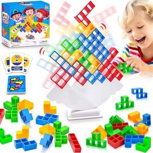 Pipihome Tetris Tower, 64 Piezas Tetra Tower, Juegos de Mesa Niños 6 7 8 9 10 Años, Regalos Niños 5 6 7 8 9 10 años, Juegos Niños 7 8 9 10 Años, Smart Games IQ, Juego Educativo Montessori
