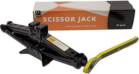 Ellis Excellence Scissor Jack for Lifting Cars - 2 Ton (2T) | Compact, Universal Jacks for Tire Changing, Lifting & Repair | Car Boot Accessories for Drivers, DIY Use & Workshops