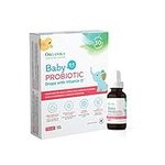 Organika Baby Probiotic Drops with Vitamin D- Soothe Colic, Reduce Fussing, Aid in Growth and Development- White, 7.5 ml (Pack of 1)