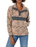 Carhartt Women's Relaxed Fit Fleece Pullover Outerwear, Warm Taupe Geo Aztec, L