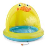 XFlated Shade Baby Pool Sprinkle and Splash Play Pool Outdoor Duck Bathtub of 39 Inches