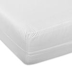 COMFORTNIGHTS Fully Encased Waterproof Anti-Bed Bug Mattress Protector - Double (135x190x25cm) Optical White