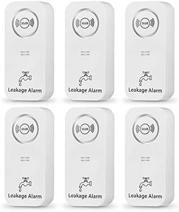 Water Leak Detector with 90 dB Alarm,Water Flood Sensor Leak and Drip Alert,Battery Power Water Alarm for Kitchen Washroom(Pack of 6)