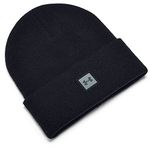 Under Armour Truckstop Beanie, unisex cuff beanie with twill patch and logo, ribbed beanie hat