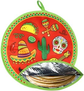 12-Inch Tortilla Warmer with Aluminum Foil Lining — Keeps Tortillas Soft & Fresh Longer Than Fabric Warmers. Portable Taco Holder for Road Trips, Taco Tuesday & Cinco de Mayo (Red)