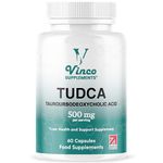 TUDCA Bile Salts Liver Support Supplement - 60 Capsules - 500mg per Serving - Tauroursodeoxycholic Acid - Genuine Bile Acid TUDCA with Strong Bitter Taste - Non-GMO & Gluten Free - Made in The UK