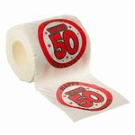 Happy The Big 50 Birthday' White Toilet Paper Roll - Hilarious Design, Perfect for Pranks, Themed Parties, Gag Gift, & More