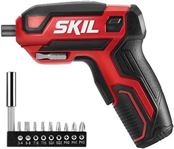 SKIL Rechargeable 4V Cordless Screwdriver Includes 9pcs Bit, 1pc Bit Holder, USB Charging Cable - SD561801