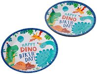 (PKT) Dino-Mite Paper Plates 23cm (8 pk)