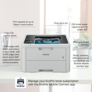 Brother Wireless Colour Laser Printer – HL-L3220CWE