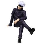 Trunkin Jujutsu Kaisen Sitting Gojo Satoru Action Figure | PVC Black Collectible Manga Weeb Model Toy Statue Gift for Anime Fans | Anime Figurine | 13 Cms