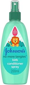 Johnson's Baby No More Tangles Kids Conditioner Spray (1 x 200 ml) - Leave in Conditioner Spray Formulated To Unlock Knots & Tangles, pH-Balanced and Hypoallergenic Hair Conditioner for Kids