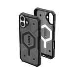 URBAN ARMOR GEAR UAG Designed for iPhone 16 Plus Case 6.7" Pathfinder Clear - Compatible with MagSafe Charging Rugged Shockproof Anti-Slip Military Grade Protective Cover, Ash