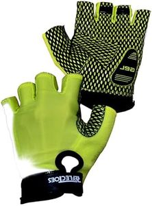 Reflective Summer Cycling Gloves for High Visibility [Half Finger] – Fluorescent Hi-Vis Gloves with Biomotion Safety, Gel Padding & Touchscreen Fingers (Medium)