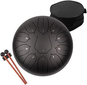 Steel Tongue Drum,11 Notes 10 inch D-Key Handpan Percussion Instrument,for Meditation, Decompression, Music and Gift