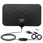 Antenna TV Digital HD Indoor,Portable TV Antenna for Local Channels,360°Reception,Support 4K 1080p Smart Television with Amplifier Signal Booster for Free Channels