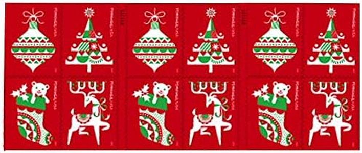 Holiday Delights Forever Postage Stamps Book of 20 First Class US Postal Christmas Celebrations Wedding Anniversary Party Traditions (20 Stamps)