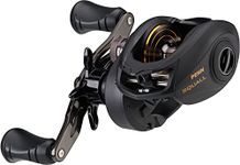 PENN Squall Low Profile Reel, Fishing Reel, Low Profile Baitcast Reels, Sea - Inshore Fishing,Unisex, Black Smoke, 300 | Right Hand