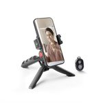 CELLMASTER Lightweight & Portable Mini Tripod, Ideal for Smartphones, Action Camera, DSLR & Camera for Comfortable & Longer Duration Shoot, with Smartphone Mount & Shutter Remote