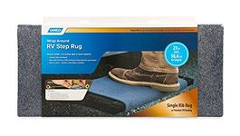 Camco 42912 RV Step Rug (Premium Wrap Around, 100% Polyester), Gray, 22" x 23"