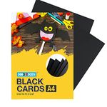 DoodleDash Black Cards A4(Paper Size :- 8.3 x 11.7 inches)180 GSM - For DIY Art And Crafts, Scrapbooking, Invites, Card Making; Other Cardstock Activities & Projects; Smooth Surface; Double Side Coloured (Pack of 20 Sheets)