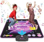 shozaar Dance Mat for Kids,Boys Girls Toy for Age 3-10,Electronic Dance Pad with LED Light,Adjustable Volume,Built-in Music,4 Game Mode,Kids Birthday Xmas Gifts for Age 3 4 5 6 7 8 9 10