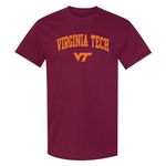 NCAA Arch Logo - NCAA Sports Team Color T Shirt, Virginia Tech Maroon, 3X-Large