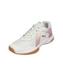 PUMA , Unisex-Adults, Badminton Smash Sprint, Warm White-Chili Oil, Indoor Shoe, 9UK, (10930403)