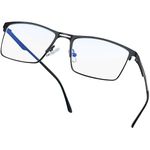 Blue Light Blocking Glasses for Men, Joopin Anti Eyestrain Clear Lens Lightweight Black Rectangle Frame Eyeglasses