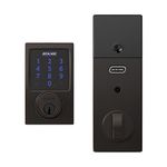 SCHLAGE BE469ZP CEN 716 Connect Smart Deadbolt with Alarm with Century Trim in Aged Bronze, Z-Wave Plus Enabled