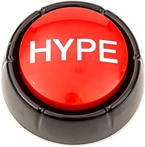 Hype Button | Hip Hop Air Horn Sound Effect Button (Batteries Included) Stocking Stuffer Back to School Classroom Teacher Office Desk Sales Marketing Gag Nut Funny Toy Class