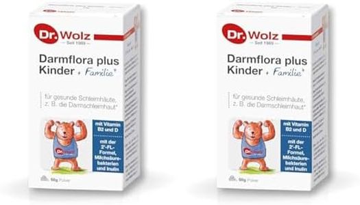 Darmflora plus Kinder + Familie von Dr. Wolz, mit Milchsäurebakterien und 2'Fucosyllactose, 68 g (Packung mit 2)