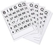 3 Sets (180 Pack) Classic Bingo Cards for Adults and Kids Disposable Bingo Game Cards, Paper Game Cards for Family Nights, Charity Events, Parties, Black and White Prime