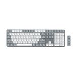 Satechi SM3 Mechanical Keyboard, 108 Keys Full Size with White LED Backlit and Numeric Keypad, Wired and Bluetooth Keyboard for Mac and Windows - Light Grey/White, 𝗨𝗦 𝗤𝗪𝗘𝗥𝗧𝗬 𝗟𝗮𝘆𝗼𝘂𝘁