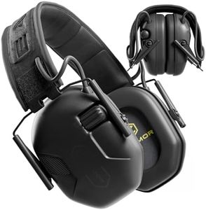 Earmor M300A Protection auditive électronique pour tir, protection auditive, anti-bruit, pour la chasse, le tir, SNR 29 dB, réglage dynamique du bruit, noir