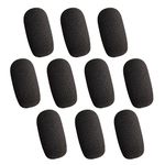 10 Pack Mini Foam Windscreen for Headset Microphone, High Density Foam Mic Covers for Headset Protection for Lavalier Microphones